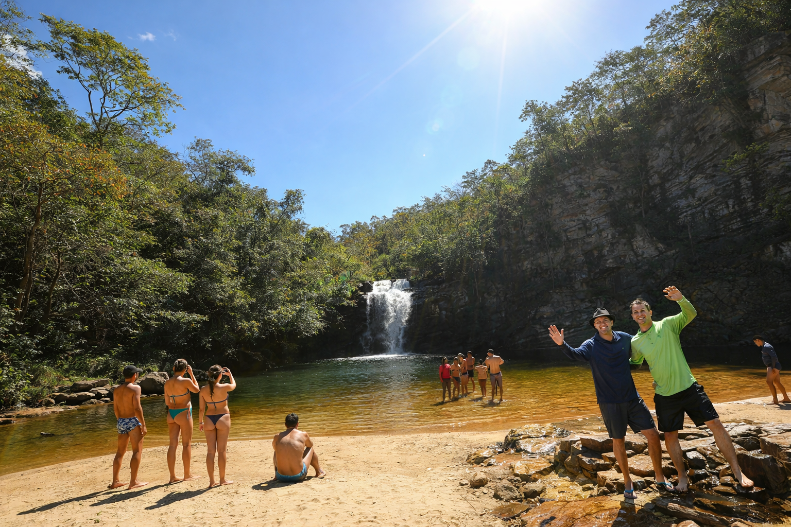 Cachoeira do Lázaro em Pirenópolis GO - turismo de natureza bate e volta saindo de Brasília