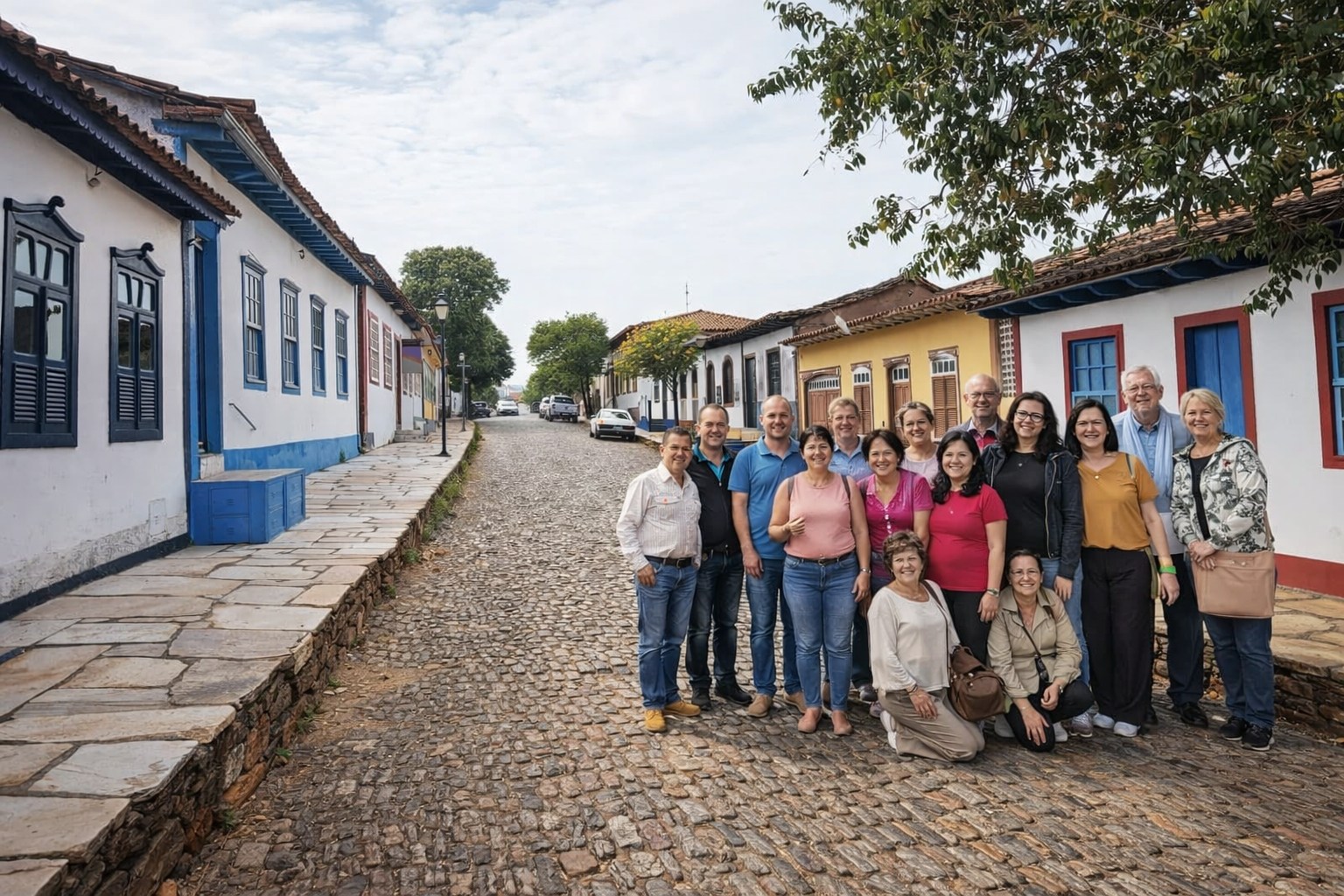 Turismo histórico no centro de Pirenópolis com casarões coloniais preservados - bate e volta saindo de Brasília